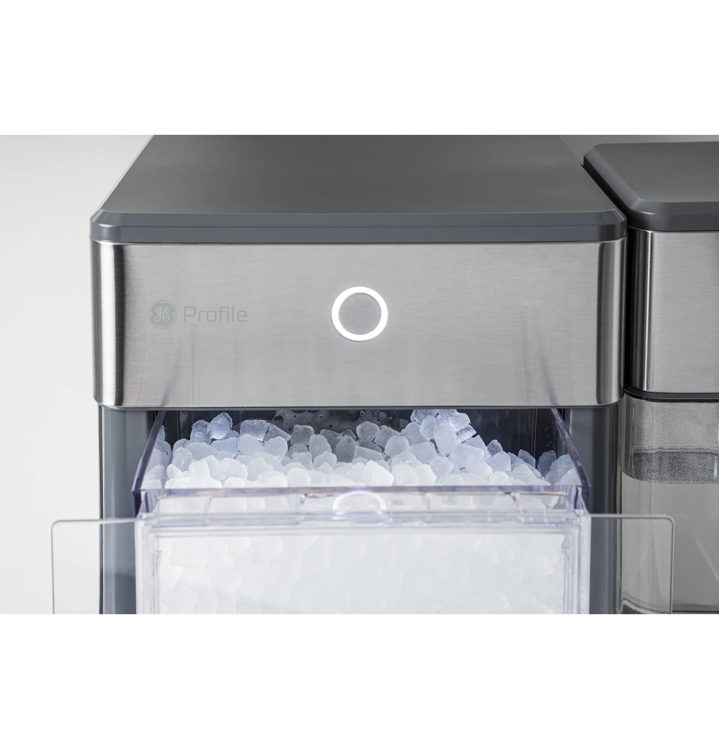 GE Profile? Opal? Nugget Ice Maker + Side Tank. Countertop Icemaker. Stainless Steel. 33lbs Daily Ice Production