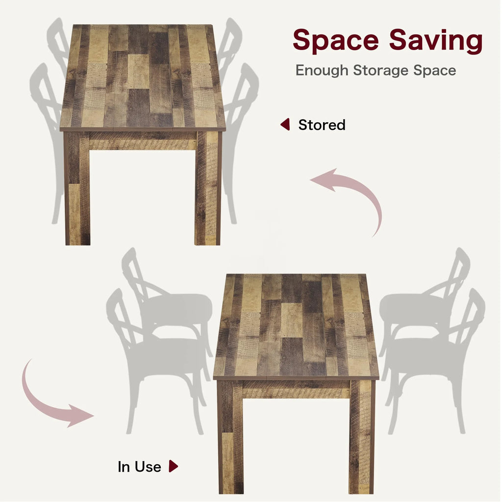Dining Table for 4-6.63-inch Dining Tables for 4.Farmhouse Kitchen Table with Large Tabletop.Rectangular Dining Room Table.Kitchen Dining Table Dinner Table for Kitchen.Living Room��Only table��