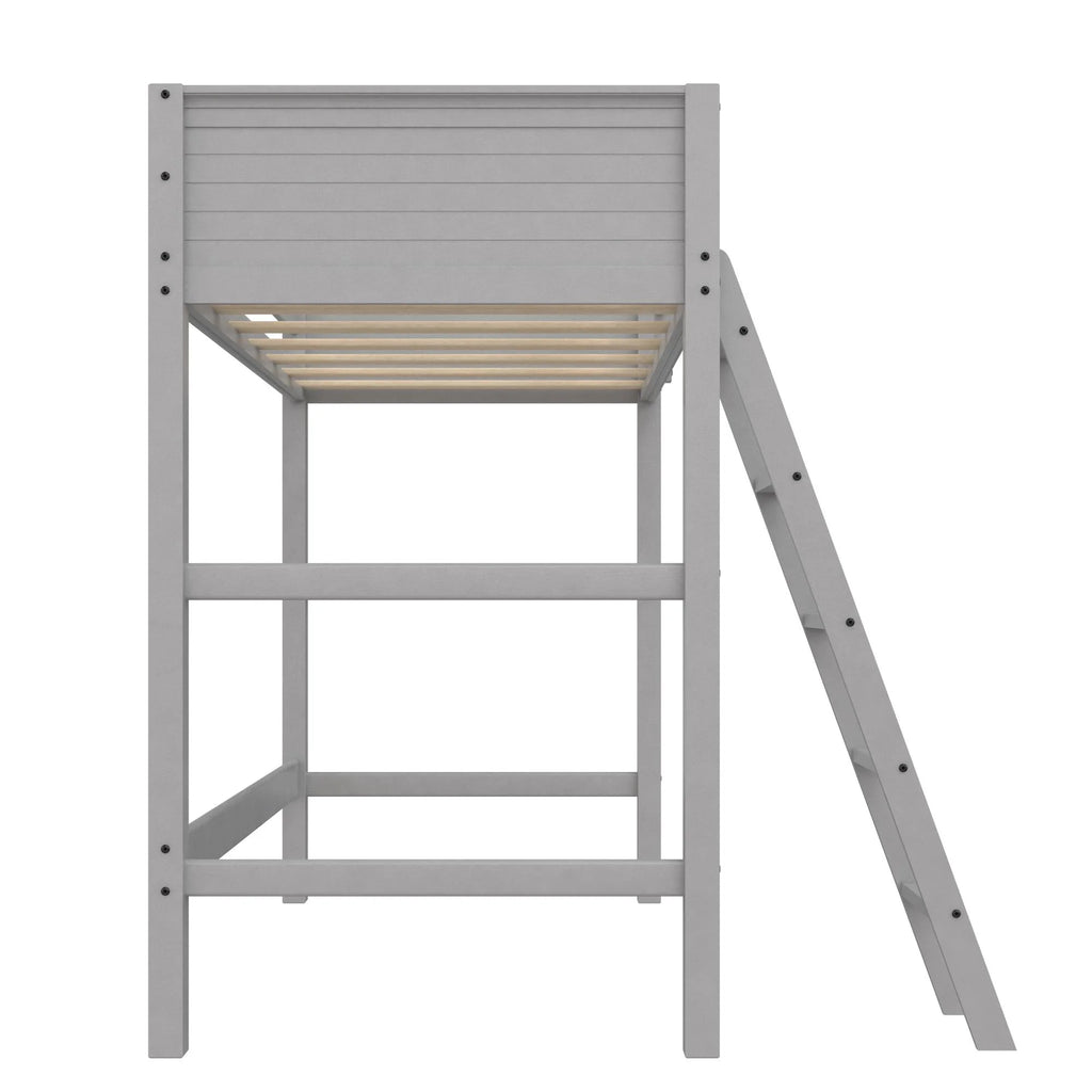 Your Zone Kiarah Twin Loft Bed with Ladder. White