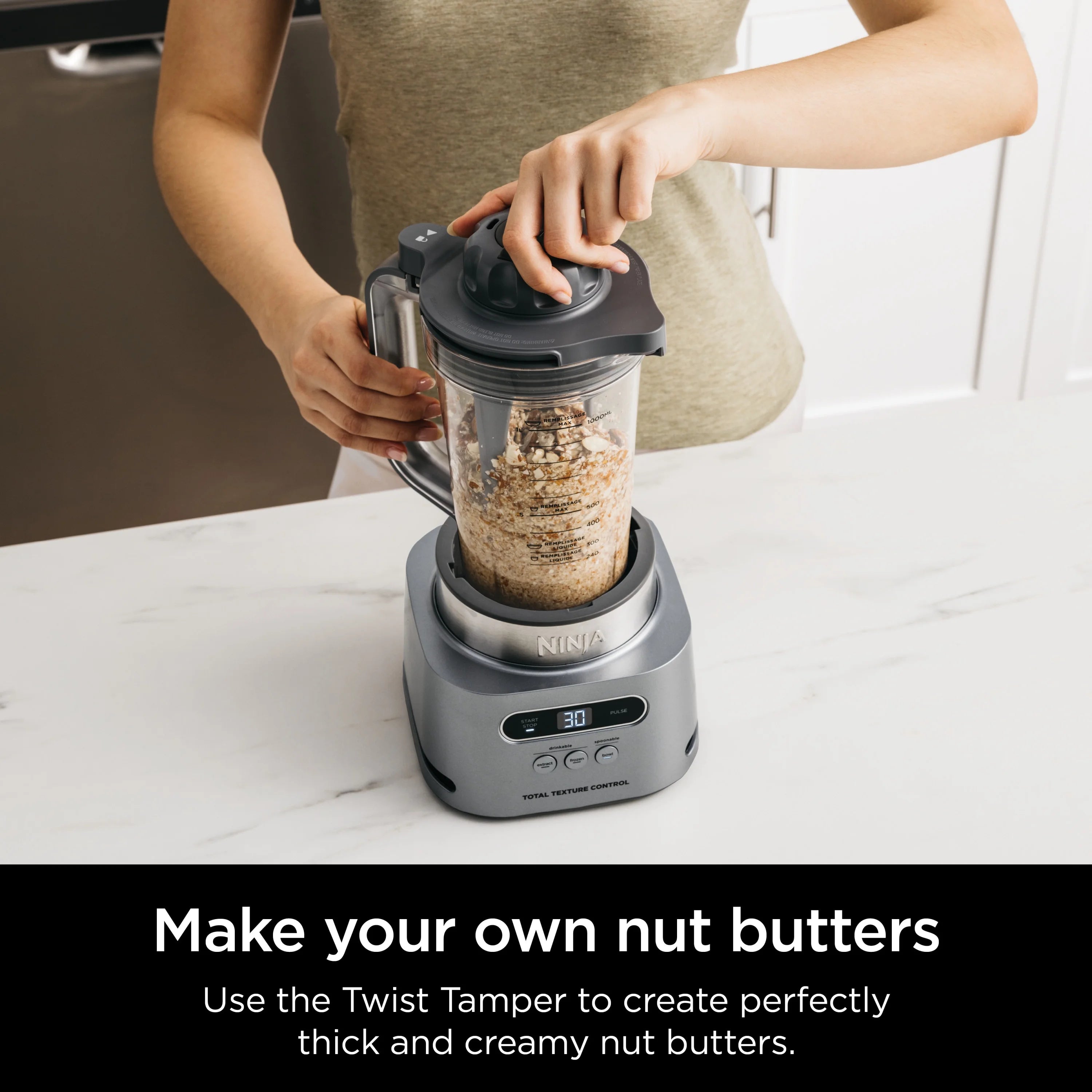 Ninja Twisti. High-Speed Blender Duo 3 Preset Auto-iQ Programs. 34 oz. Pitcher Capacity. SS150