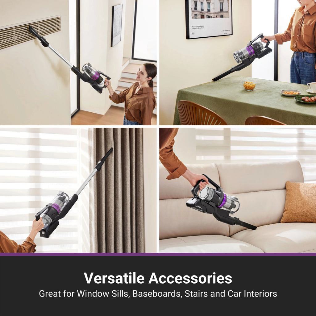 Eureka Stylus Elite Anti-Tangle Cordless Stick Vacuum Cleaner. 60 Minute Runtime. Auto-Empty Dust Station. Pet Hair. Multi-Surface. NEC490SE