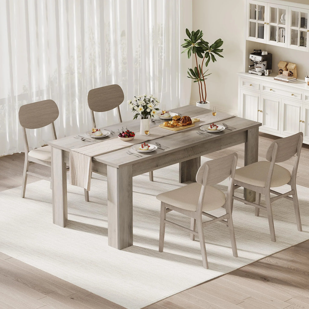 Dining Table for 4-6.63-inch Dining Tables for 4.Farmhouse Kitchen Table with Large Tabletop.Rectangular Dining Room Table.Kitchen Dining Table Dinner Table for Kitchen.Living Room��Only table��