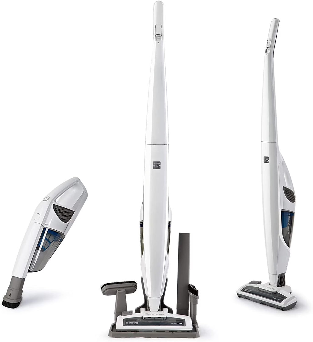 Kenmore DS1030 Lightweight Cordless Stick Vacuum Cleaner. 24V. White. Handvac under 3lbs