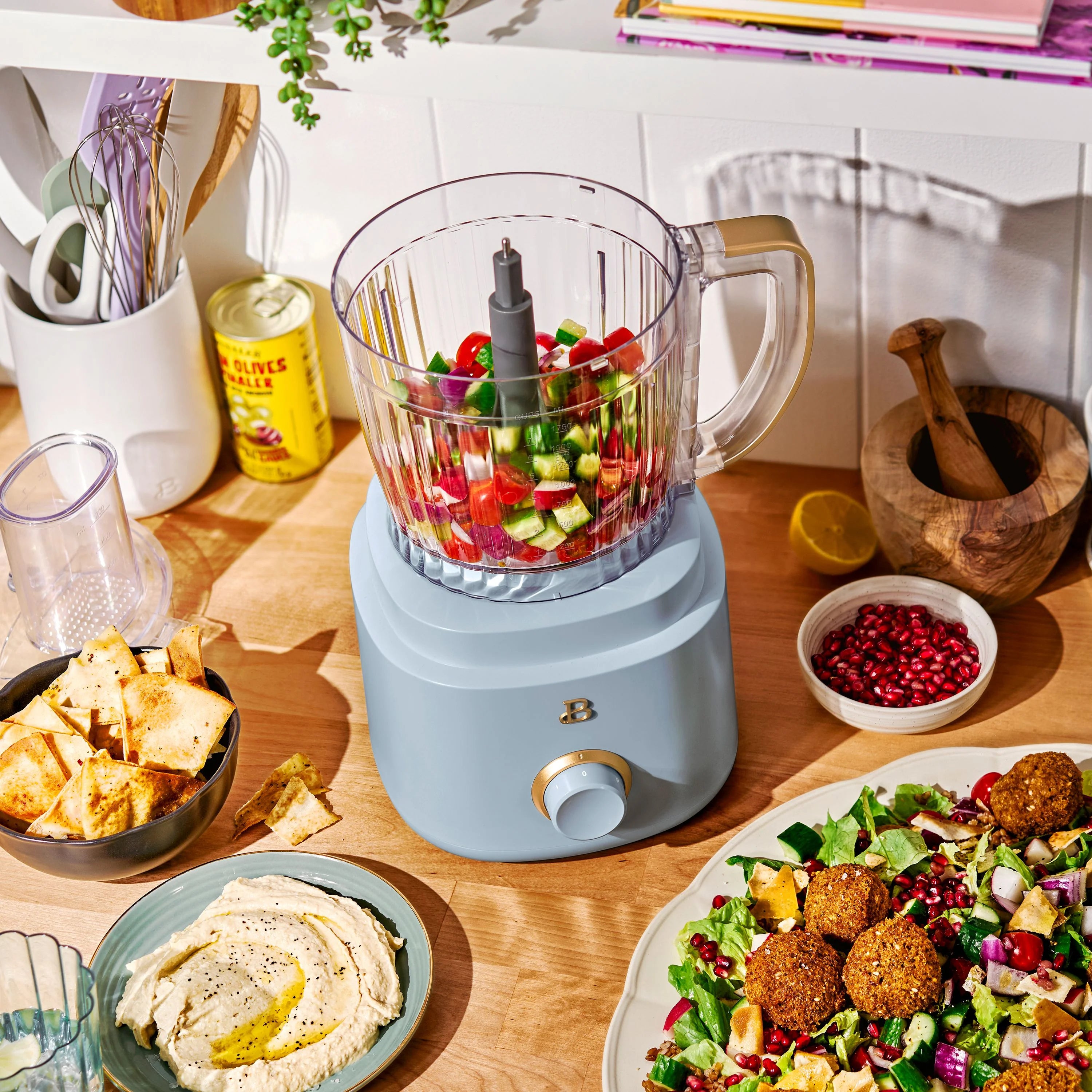 Beautiful 10-Cup Food Processor with Accessories. White Icing by Drew Barrymore