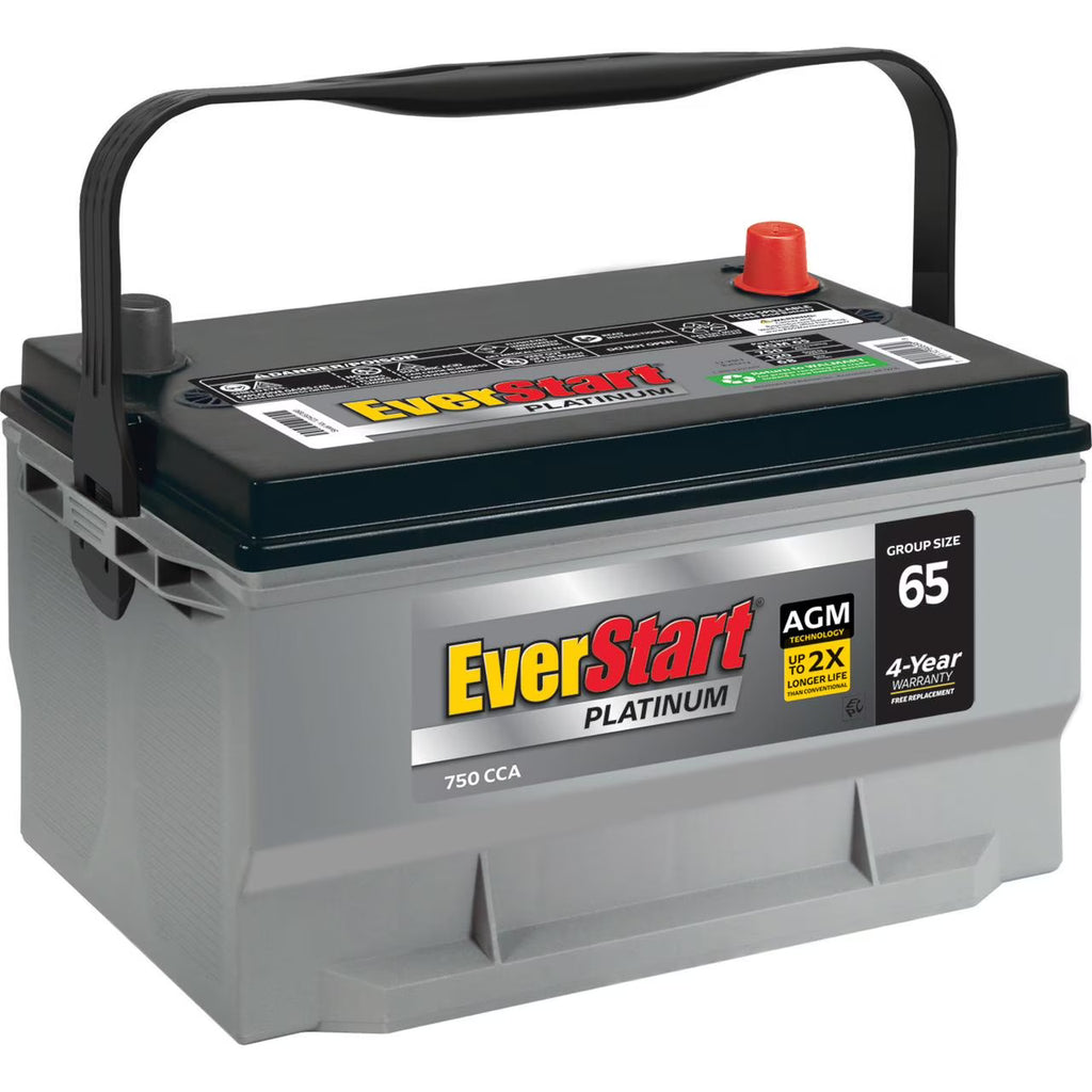 EverStart Platinum BOXED AGM Battery. Group Size 65 12 Volt. 750 CCA