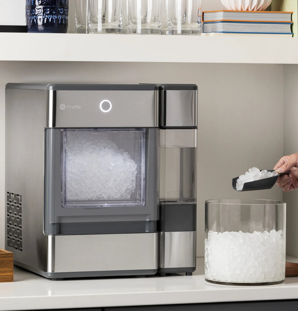 GE Profile? Opal? Nugget Ice Maker + Side Tank. Countertop Icemaker. Stainless Steel. 33lbs Daily Ice Production