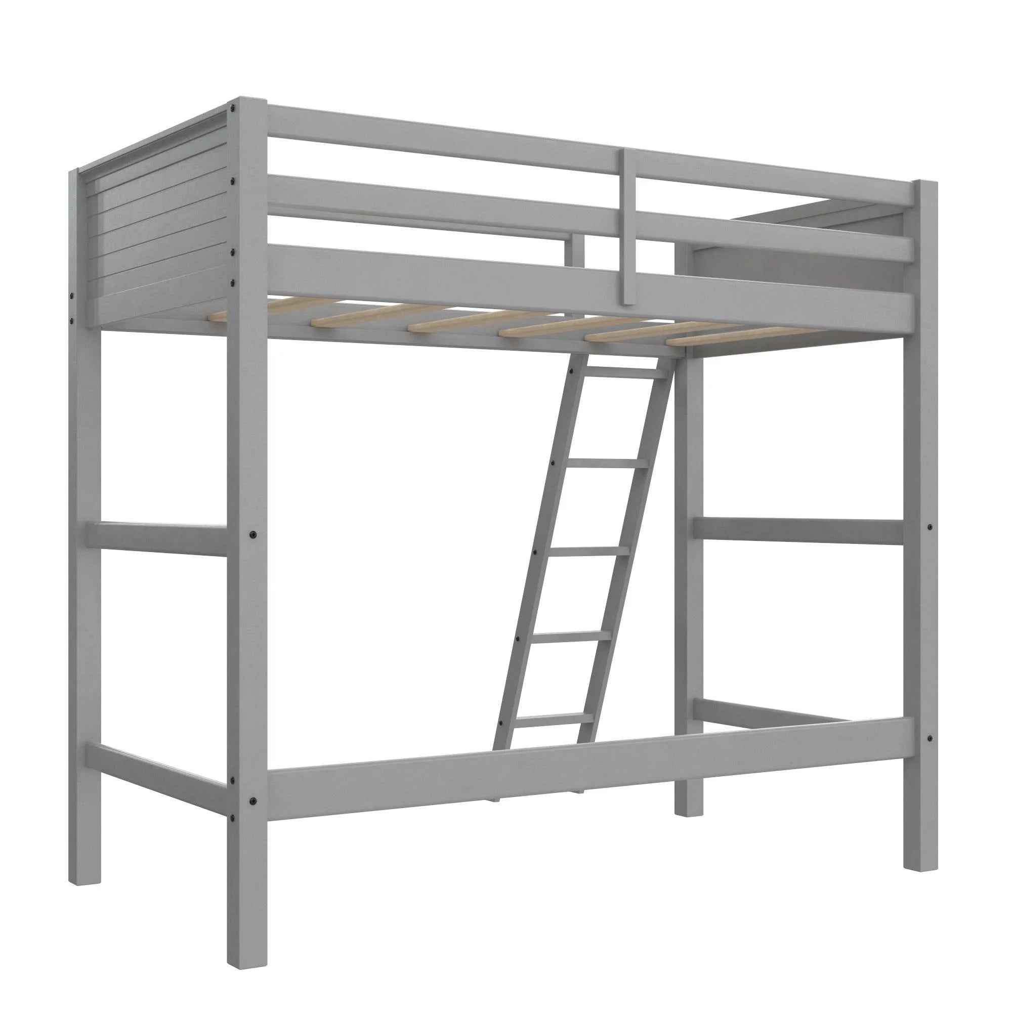 Your Zone Kiarah Twin Loft Bed with Ladder. White