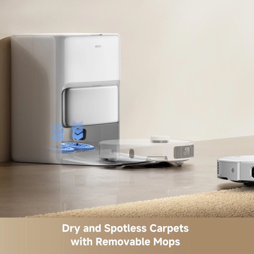 MOVA P50 Pro Ultra Robot Vacuum Cleaner Removable&Liftable Mop.Anti-Tangle.Self Drying&Cleaning