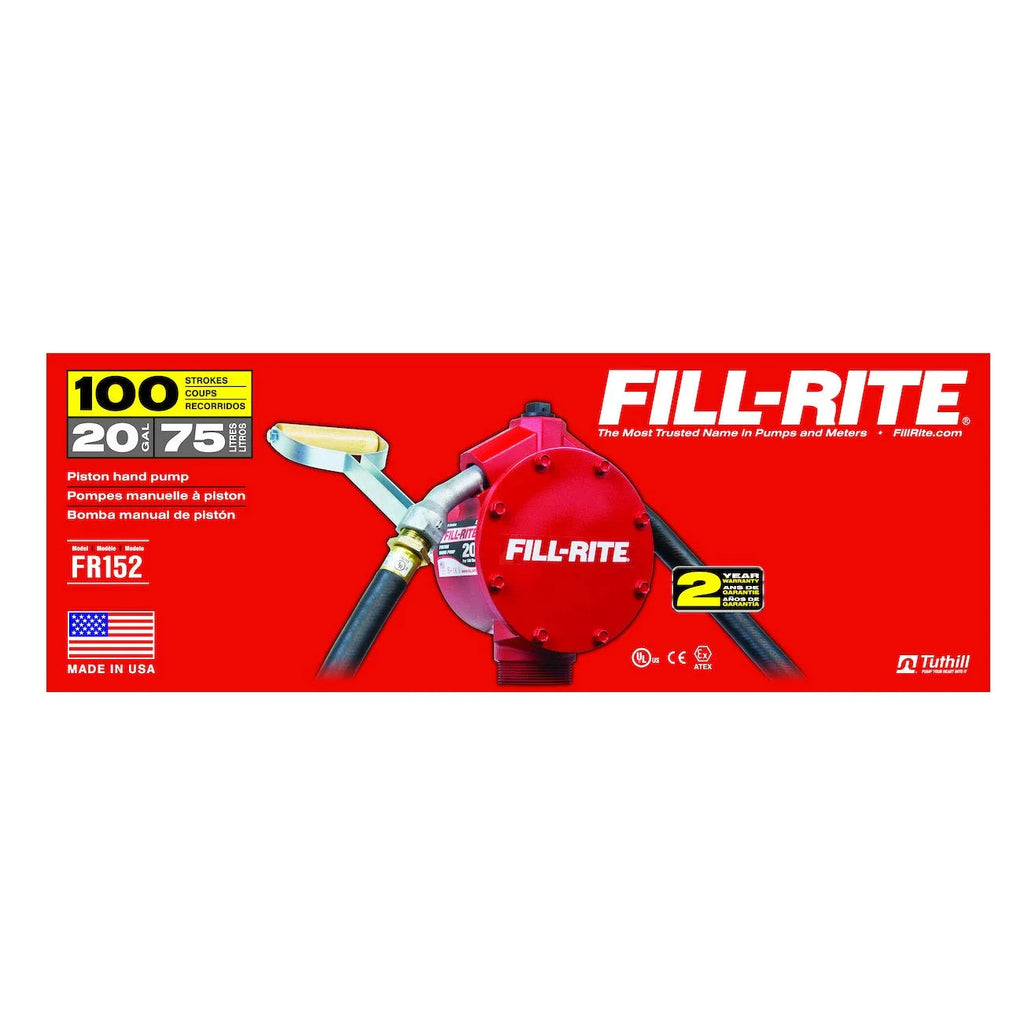 Fill-Rite FR152 Piston Hand Pump with Steel Telescoping Tube and Nozzle Spout