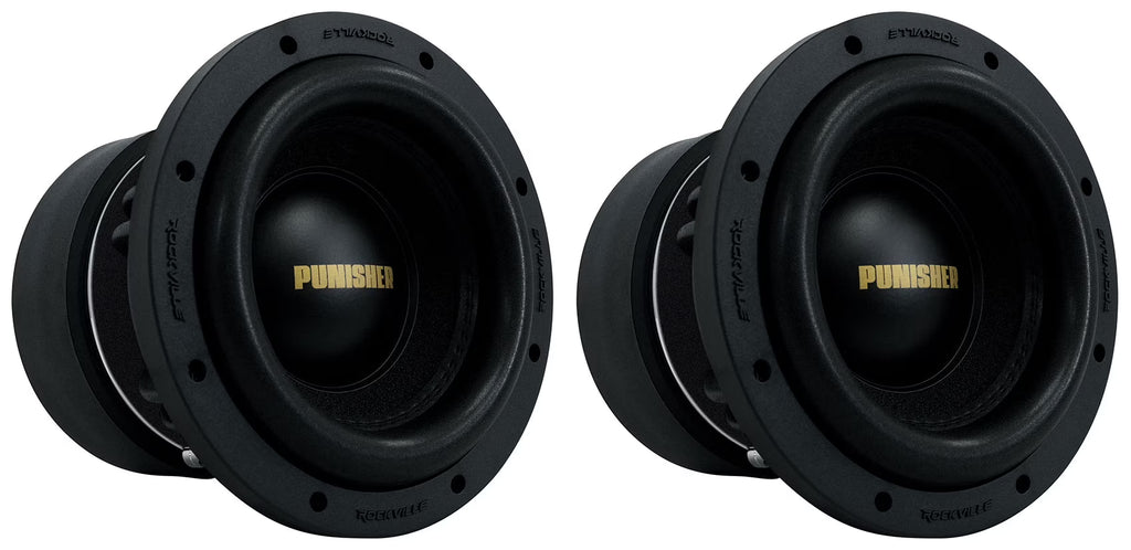 2 Rockville Punisher 8D1 8 3000w Peak/750w RMS Competition Car Audio Subwoofers