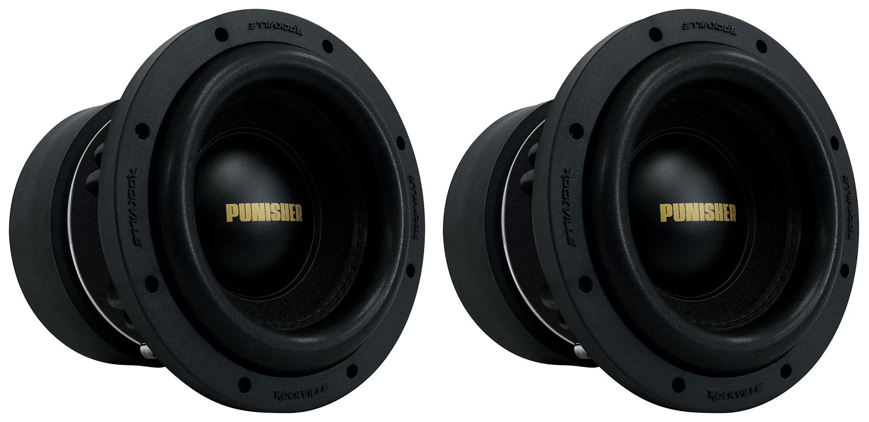 2 Rockville Punisher 8D1 8 3000w Peak/750w RMS Competition Car Audio Subwoofers