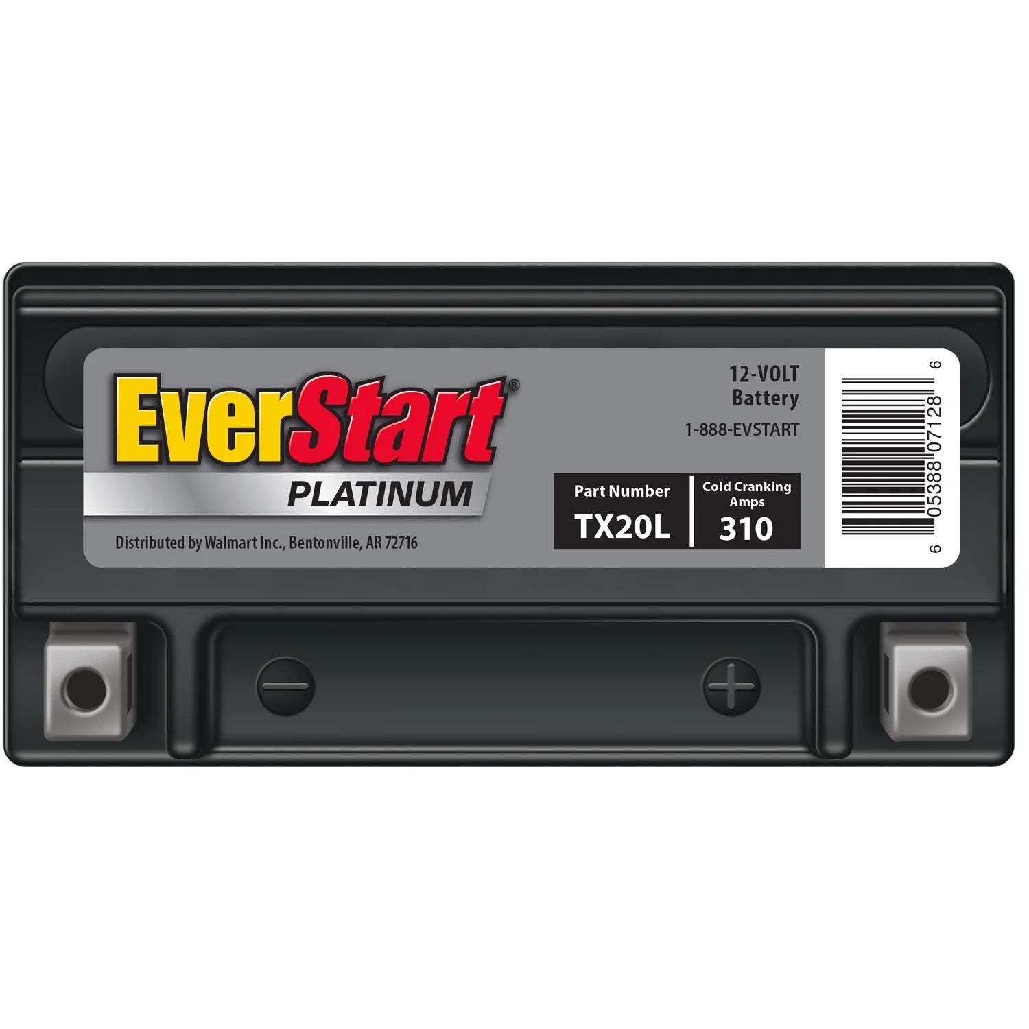 EverStart Platinum BOXED AGM Power Sport Battery. Group Size TX20L 12 Volt. 310 CCA