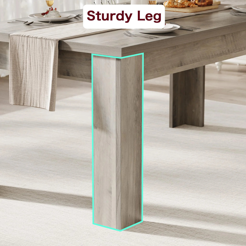 Dining Table for 4-6.63-inch Dining Tables for 4.Farmhouse Kitchen Table with Large Tabletop.Rectangular Dining Room Table.Kitchen Dining Table Dinner Table for Kitchen.Living Room��Only table��
