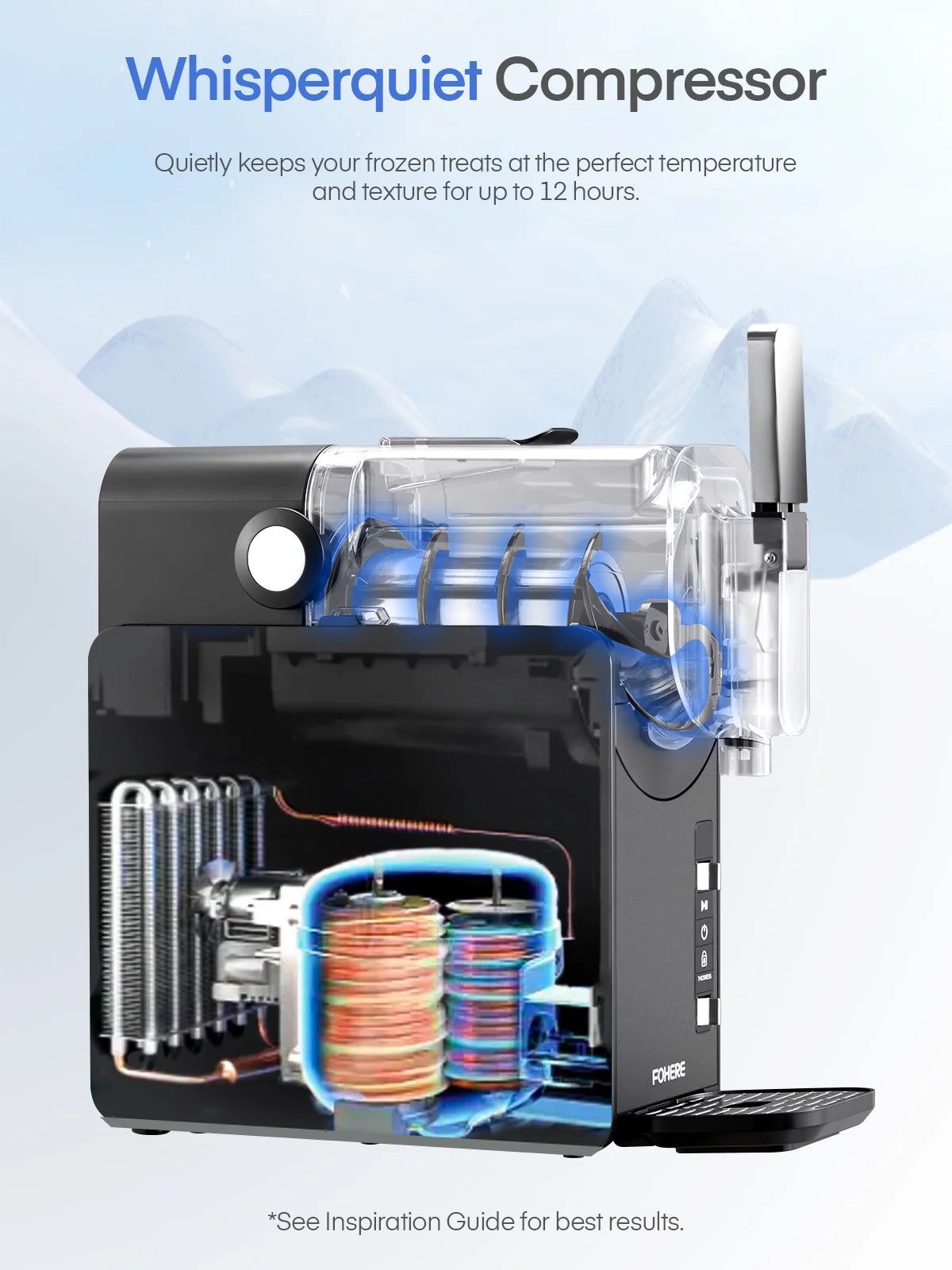 5-in-1 Slushie Machine. No Ice Needed. 15 Min Slushy Machine for Home with Self-Cleaning. Professional Frozen Drink Maker. 5 Preset Programs. Frozen Margaritas. Frapp��s. Milkshakes. and More. FOHERE
