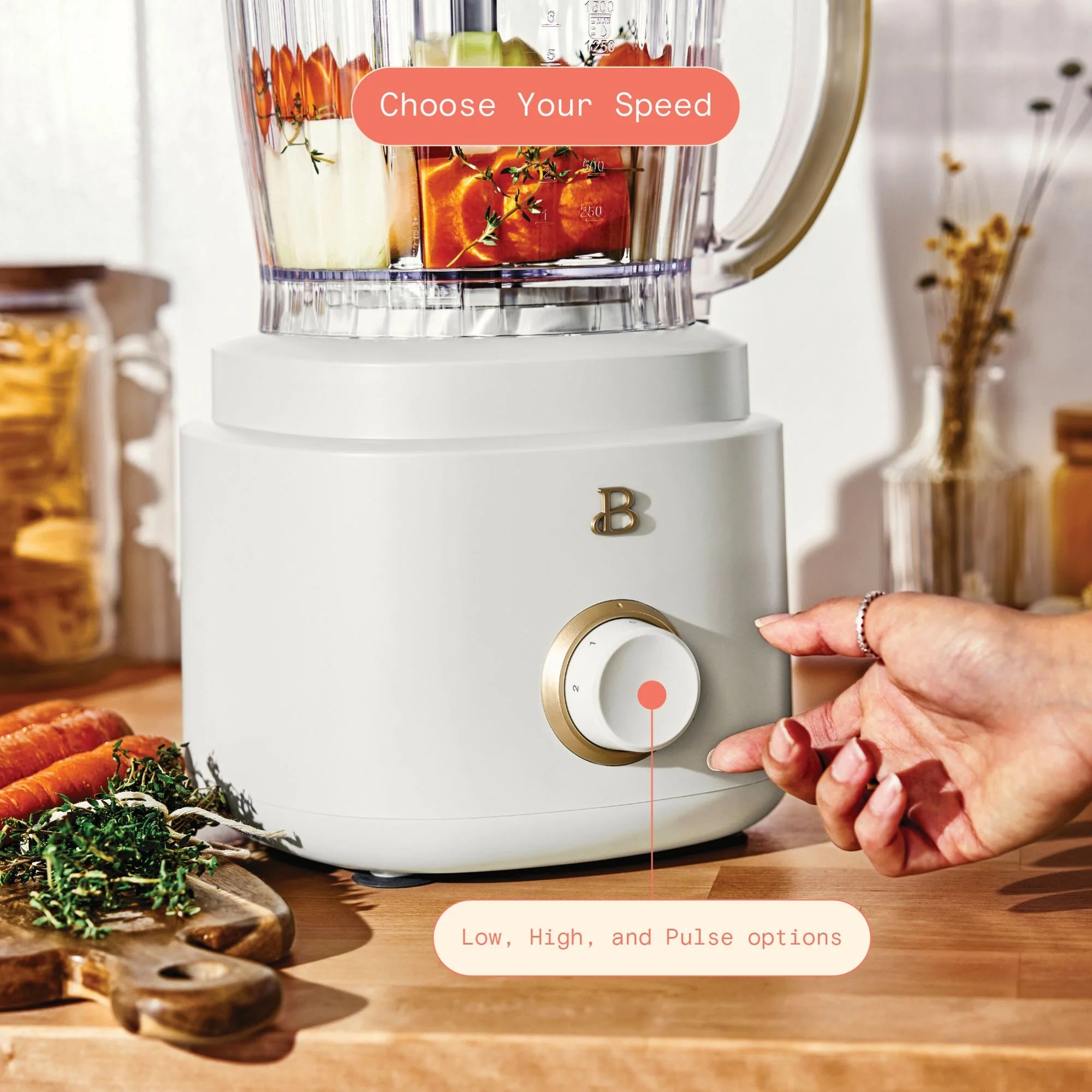 Beautiful 10-Cup Food Processor with Accessories. White Icing by Drew Barrymore