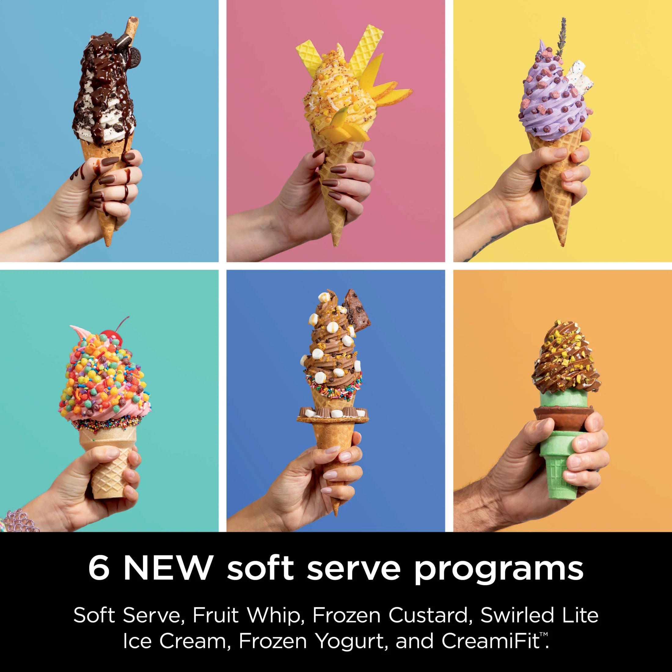 Ninja Swirl? by CREAMi? Soft Serve and Ice Cream Maker. 13 One-Touch Programs. NC701