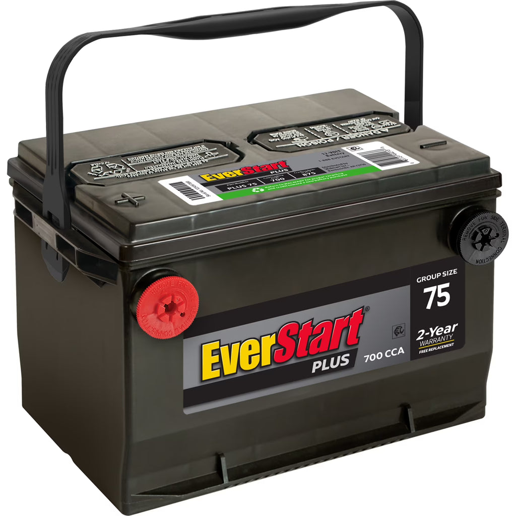 EverStart Plus Lead Acid Automotive Battery. Group Size 75 12 Volt. 700 CCA