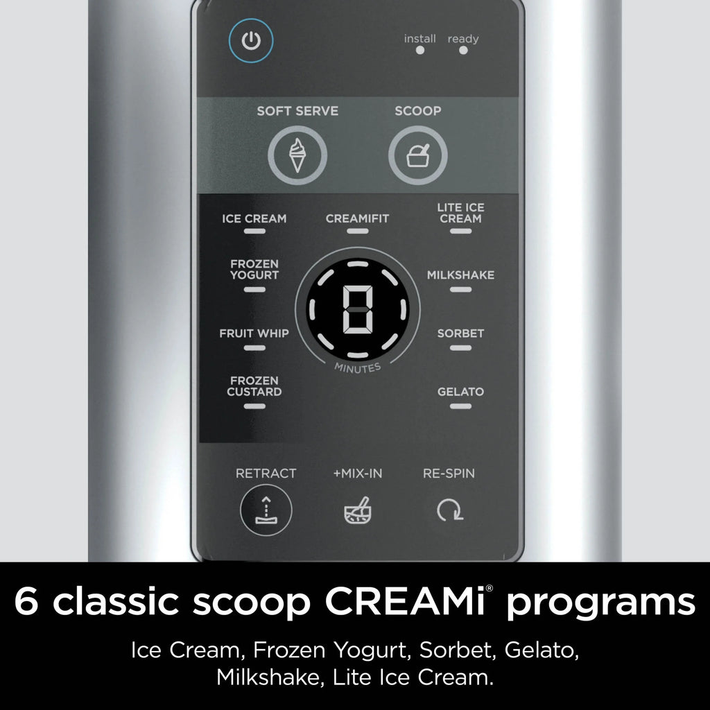 Ninja Swirl? by CREAMi? Soft Serve and Ice Cream Maker. 13 One-Touch Programs. NC701