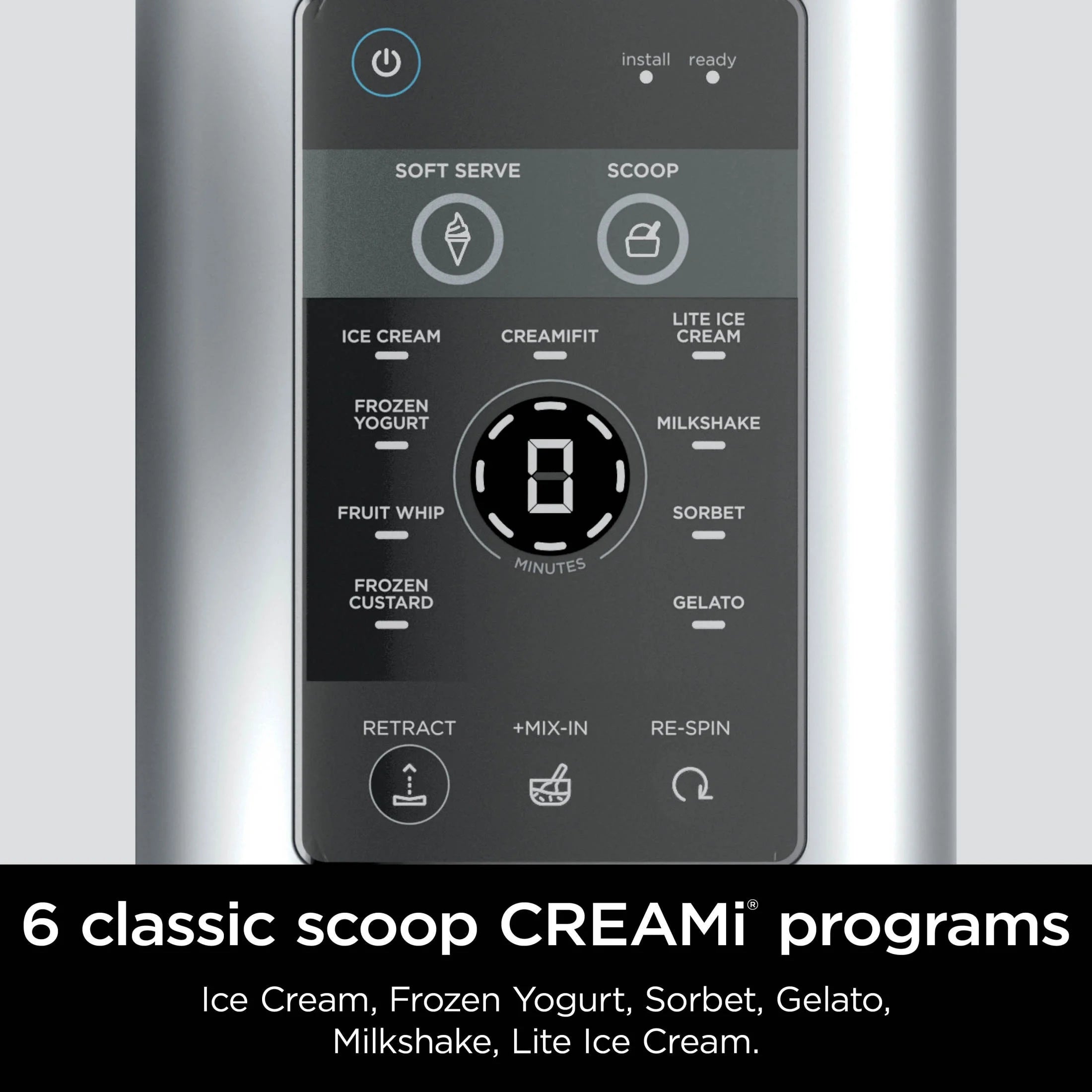 Ninja Swirl? by CREAMi? Soft Serve and Ice Cream Maker. 13 One-Touch Programs. NC701
