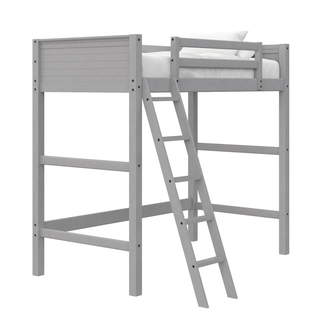 Your Zone Kiarah Twin Loft Bed with Ladder. White