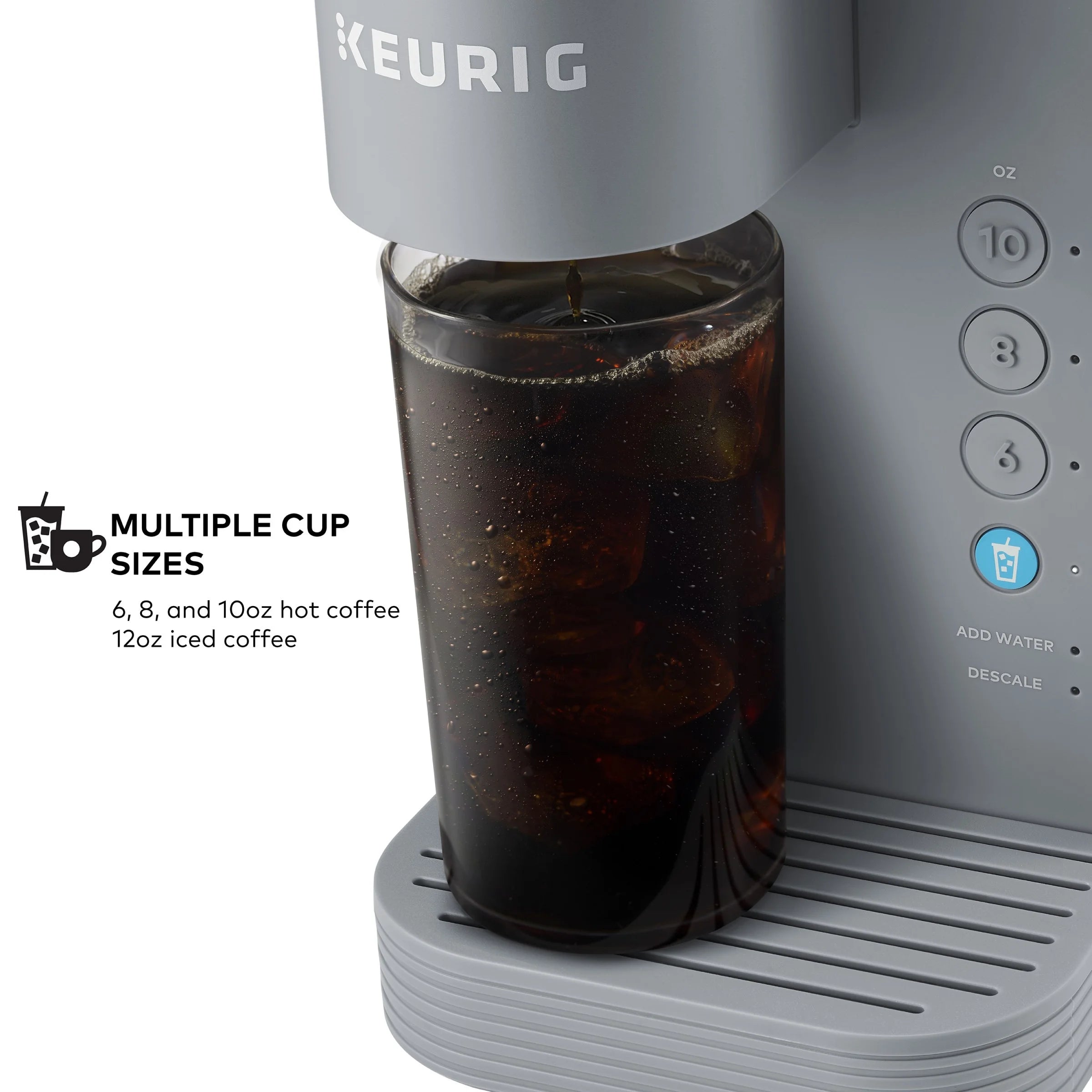 Keurig K-Iced Essentials Iced and Hot Single-Serve K-Cup Pod Coffee Maker. White
