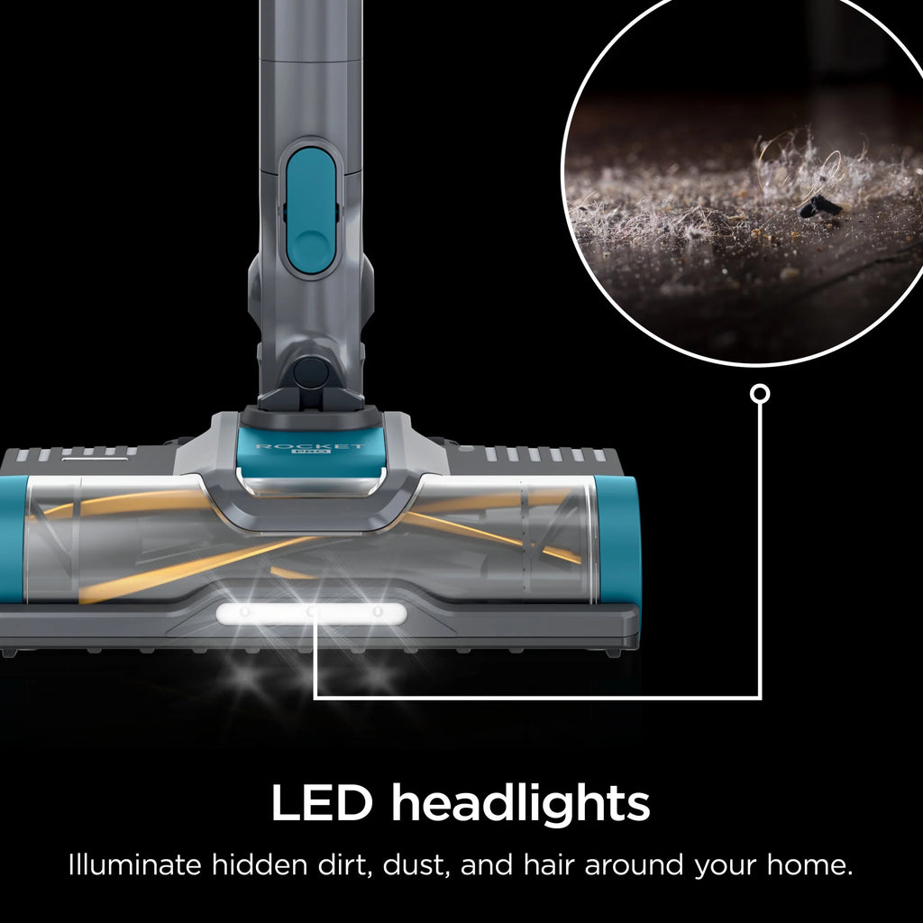Shark Pet Pro Bagless Cordless Stick Vacuum. Carpets and Hardfloors. Powerfins Brushroll. No Hair Wrap. Up to 40 Min Runtime. XL Dust Cup. IZ240 Teal