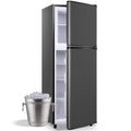 JIEJIA 5.0 Cu.Ft Apartment Size Refrigerators with Separate Freezer. 2 Door Refrigerator. Small Fridge with Freezer. Gray