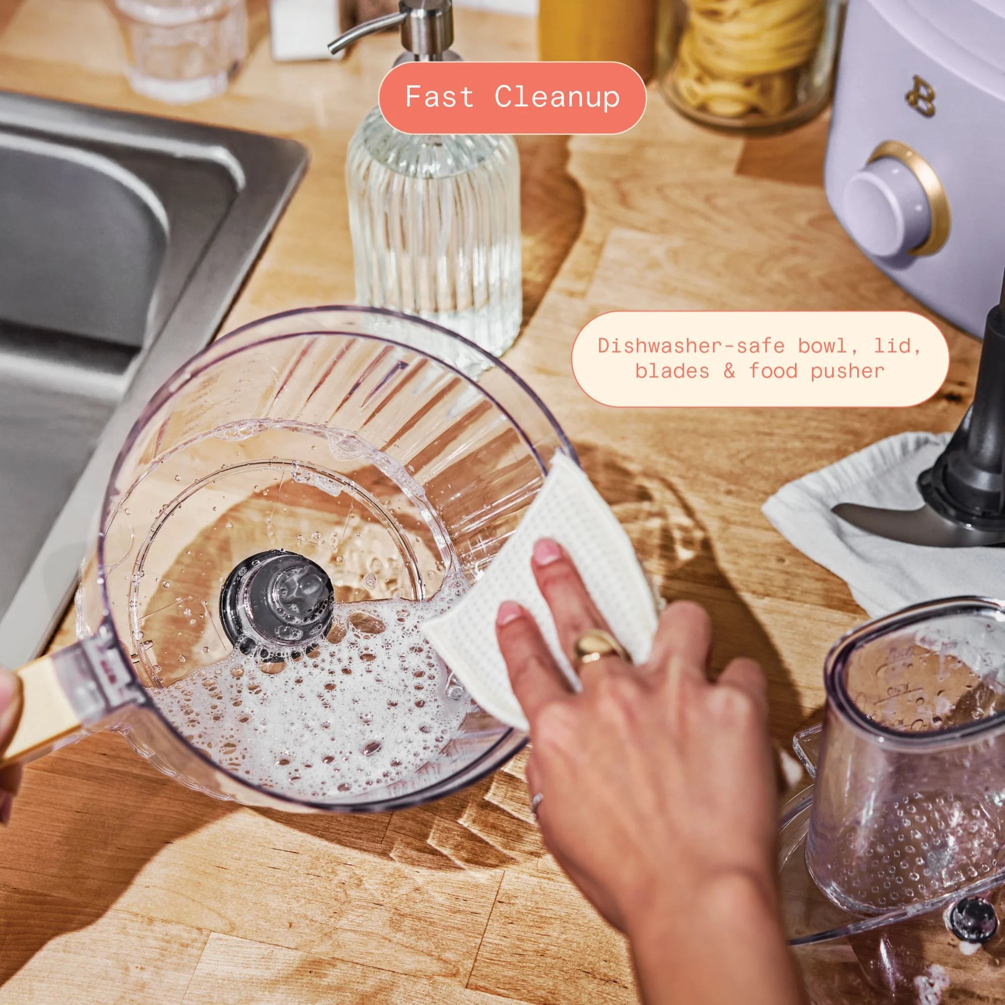 Beautiful 10-Cup Food Processor with Accessories. White Icing by Drew Barrymore