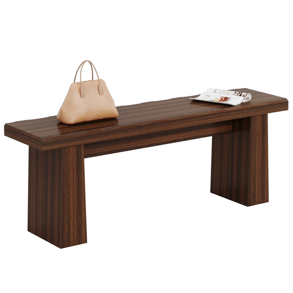 Fnova 48 Wooden Two - Person Backless Entryway Bench with Under - Bench Storage for Outdoor Garden. Living Room. Bedroom. Dining Room. Hallway