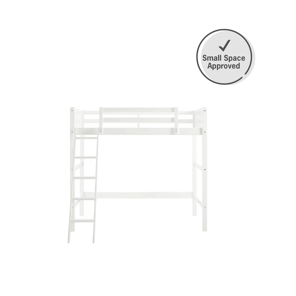 Your Zone Kiarah Twin Loft Bed with Ladder. White