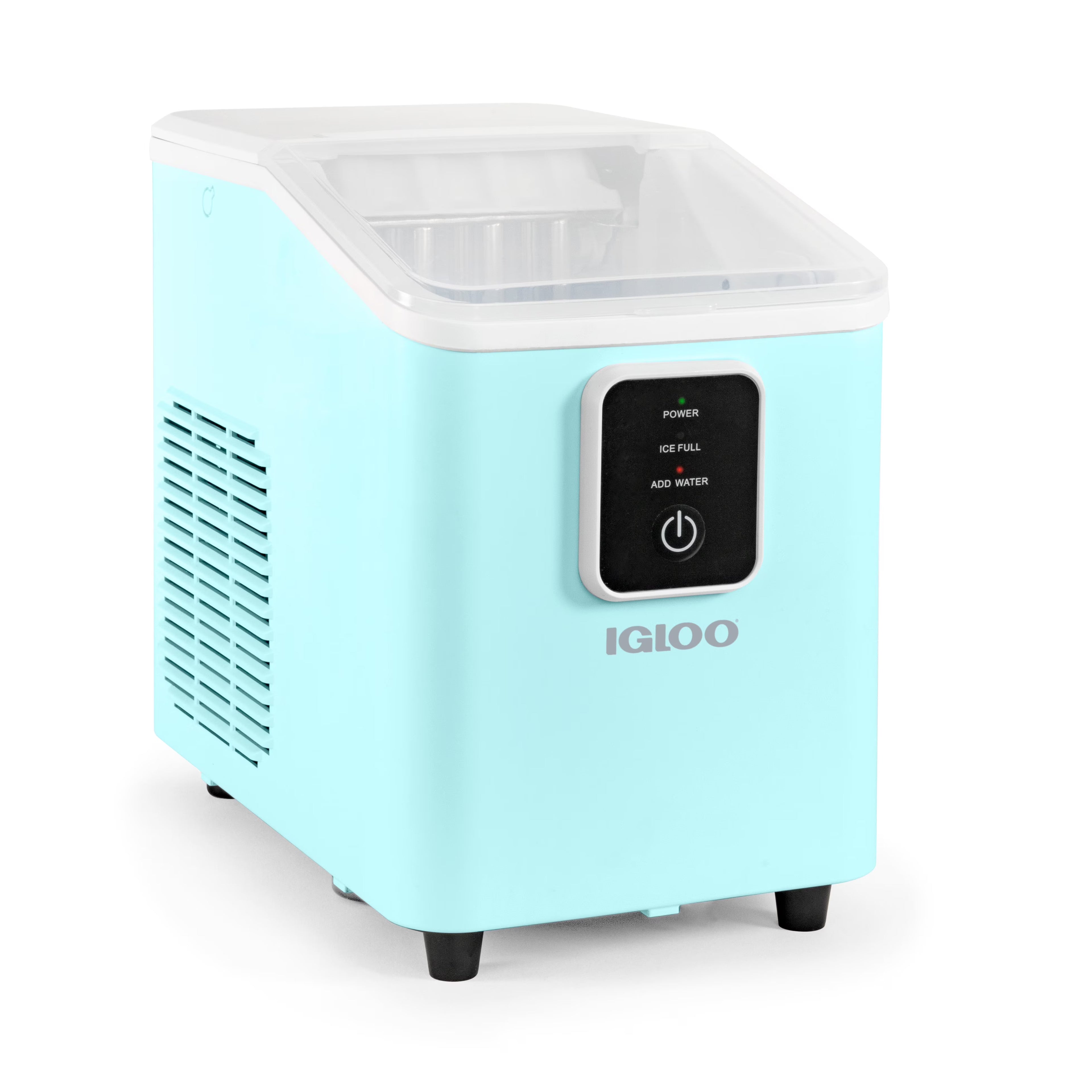 Igloo Self-Cleaning Countertop Ice Maker - Compact and Portable - Creates 26 lbs. Per Day. 8 Pieces Ready Every 7-8 Minutes - Includes Ice Scoop and Basket - Aqua