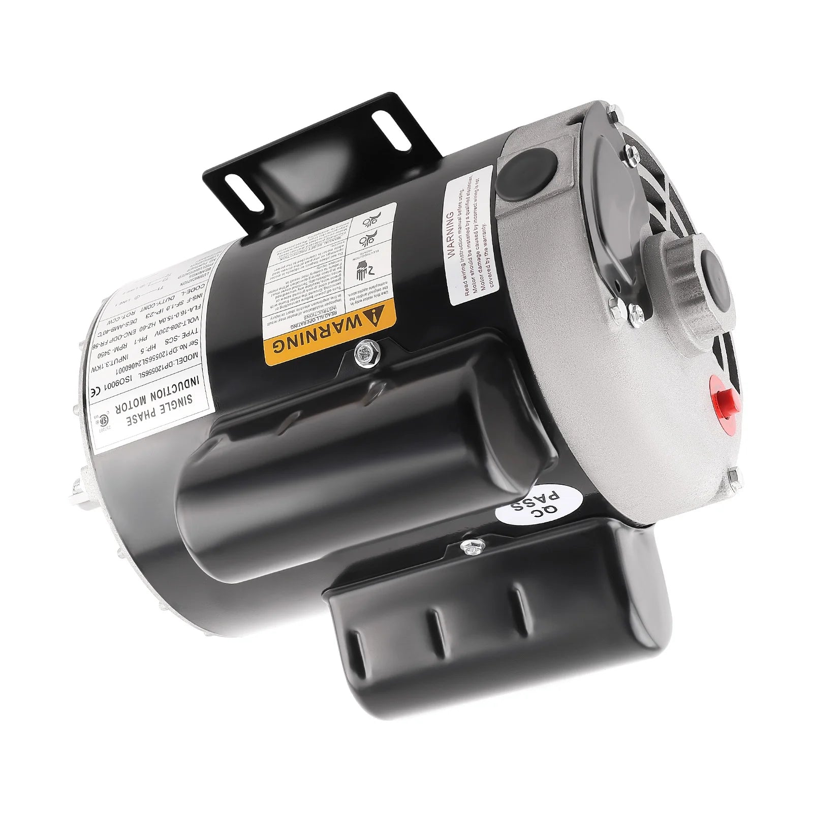 maXpeedingrods 5HP SPL Air Compressor Electric Motor. 56 Frame 3450RPM. 230V 15.0Amps Voltage. 5/8 Keyed Shaft. CCW Rotation. 1.88 Shaft Length for Air Compressors