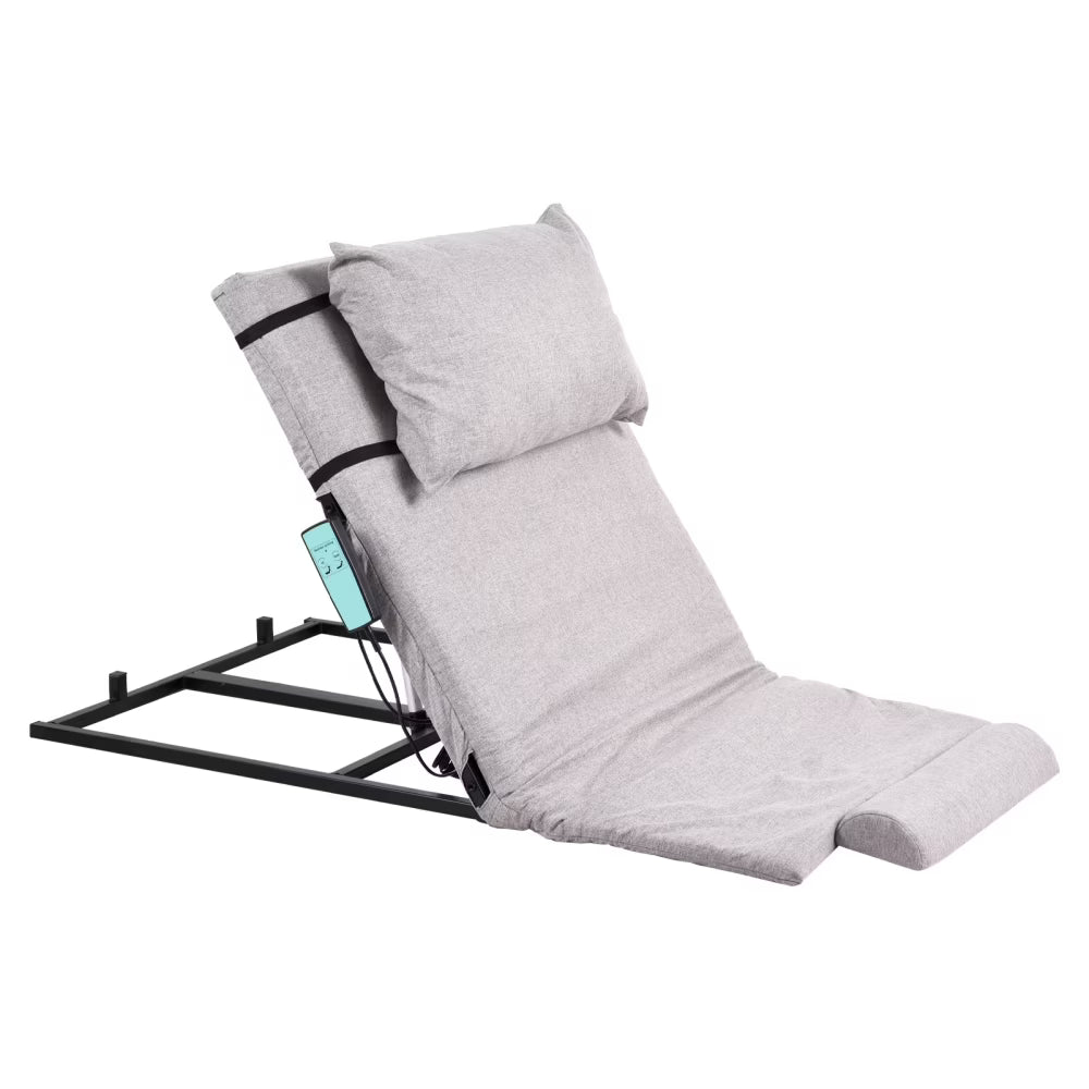 Adjustable Power Lifting Bed Backrest for Elderly Patient Injured. Sit-up Back Rest Chair for Neck Lumbar Back Support. Electric Lifting Backrest for Bed (Gray)
