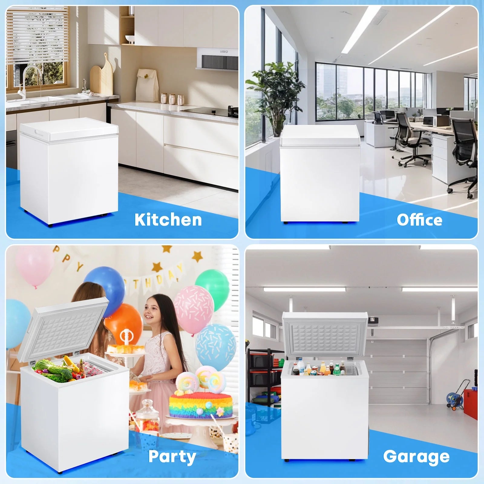 Dimedeal 1.8 Cu.ft Apartment. Dorm. Office Use Chest Freezer