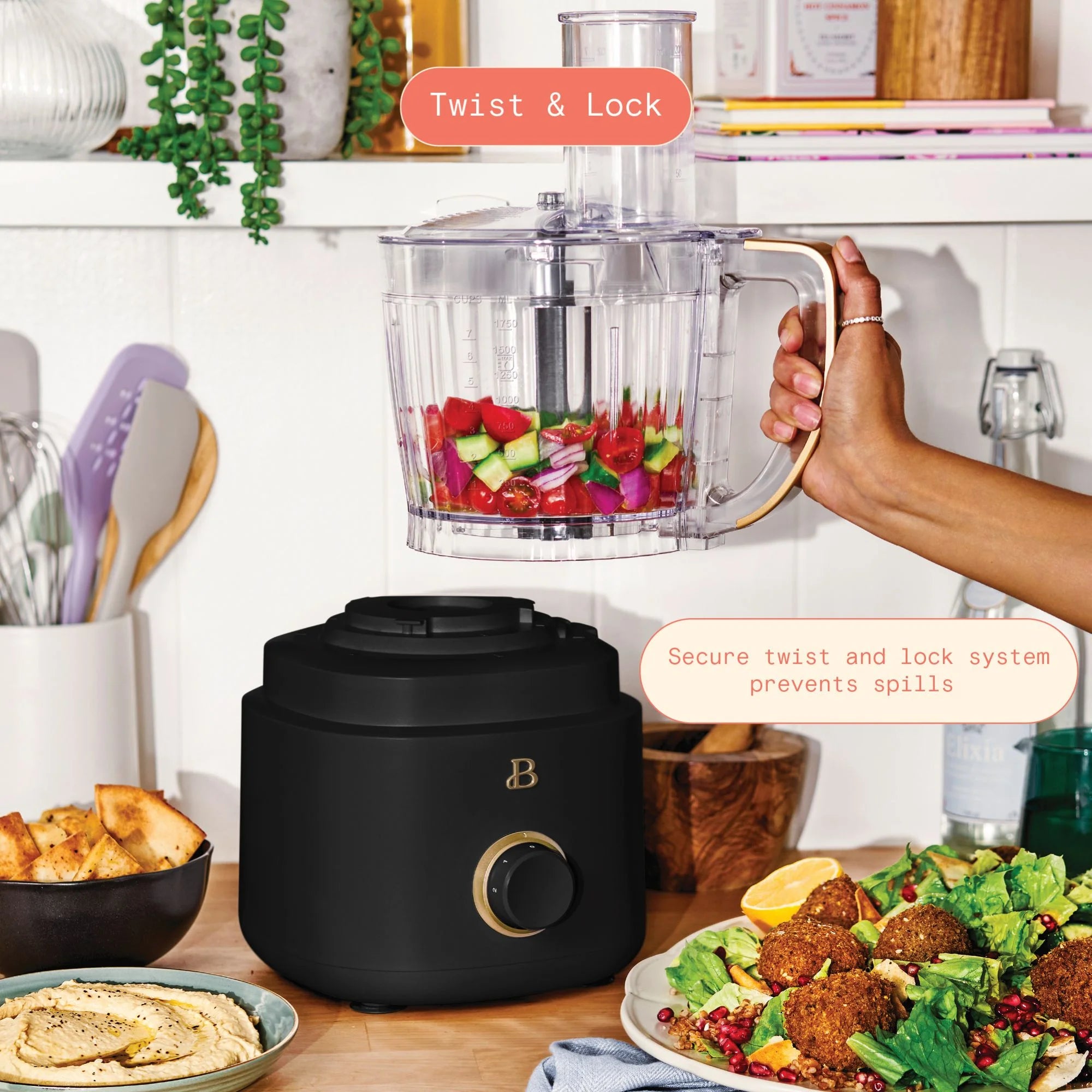 Beautiful 10-Cup Food Processor with Accessories. White Icing by Drew Barrymore