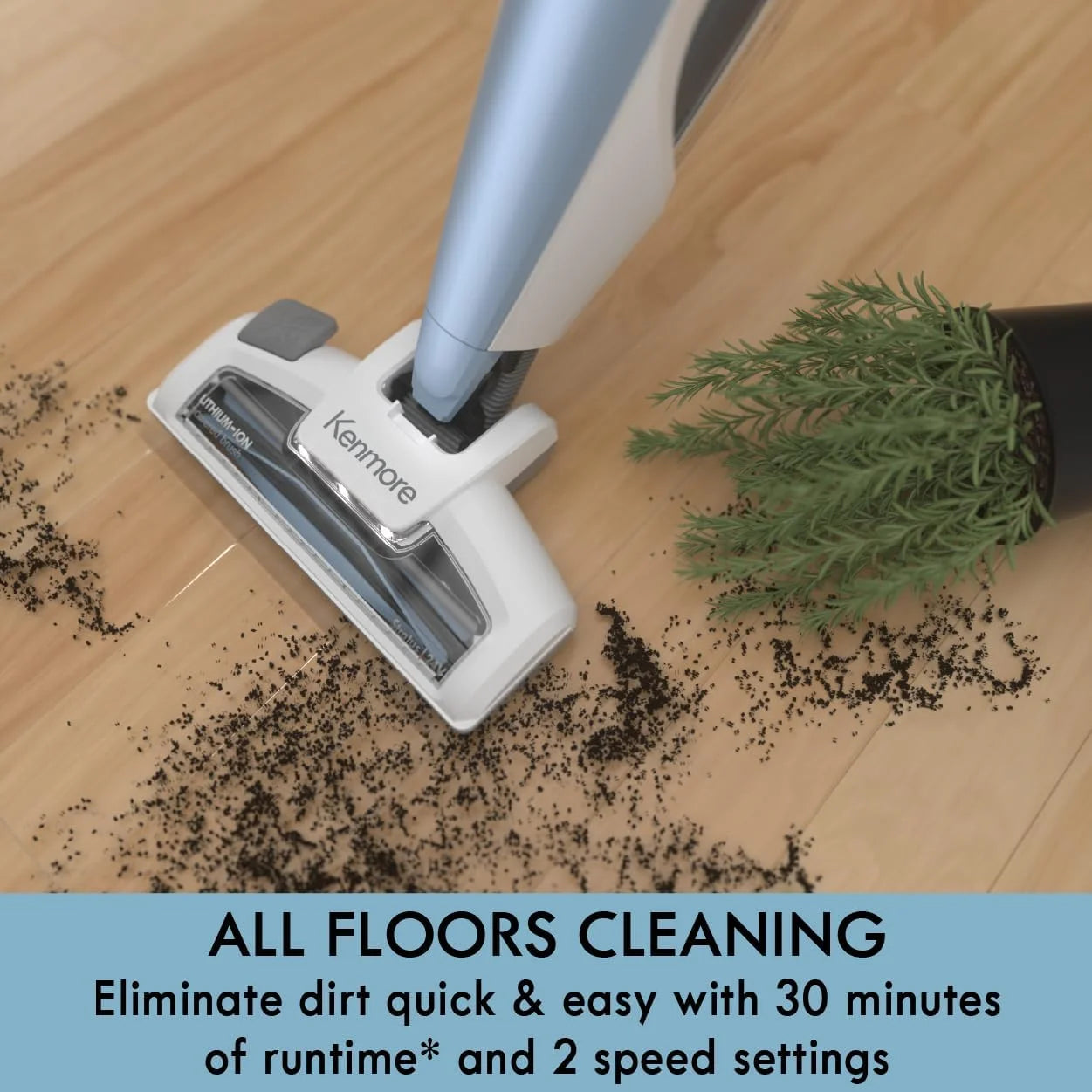 Kenmore DS1030 Lightweight Cordless Stick Vacuum Cleaner. 24V. White. Handvac under 3lbs