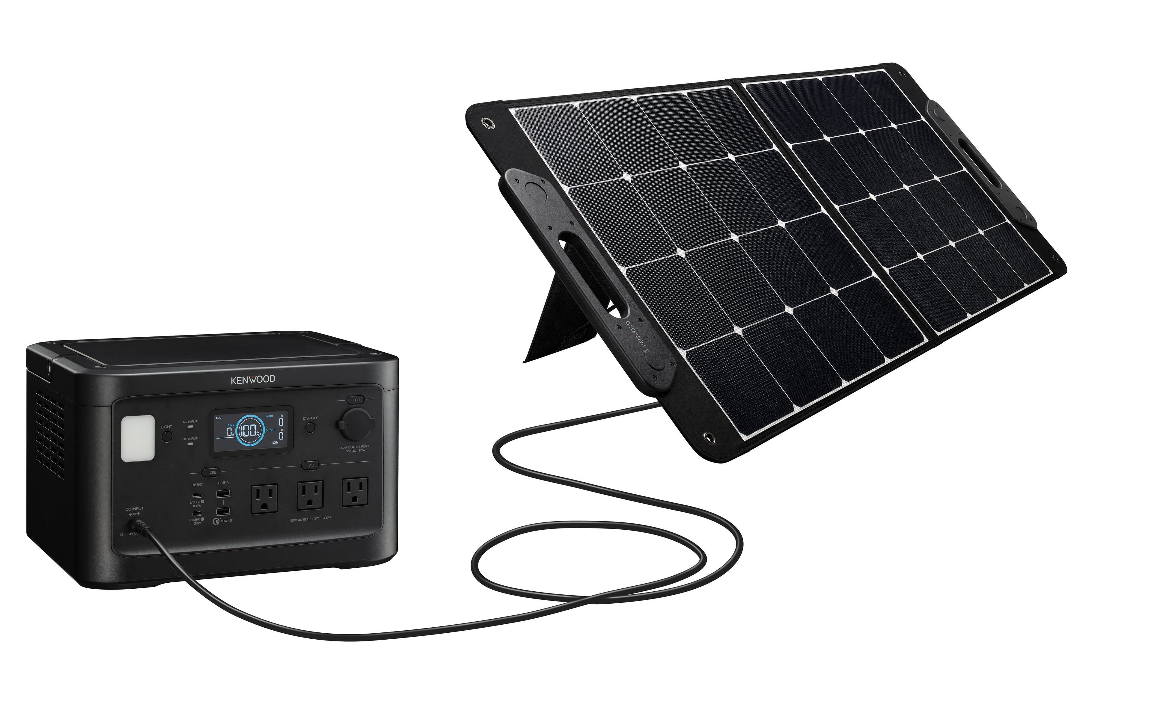 KENWOOD Portable Power Station BN-RK800. 700Wh Backup Lithium Battery. 120V/806W AC Outlets. USB Ports. Automatic Power Supply