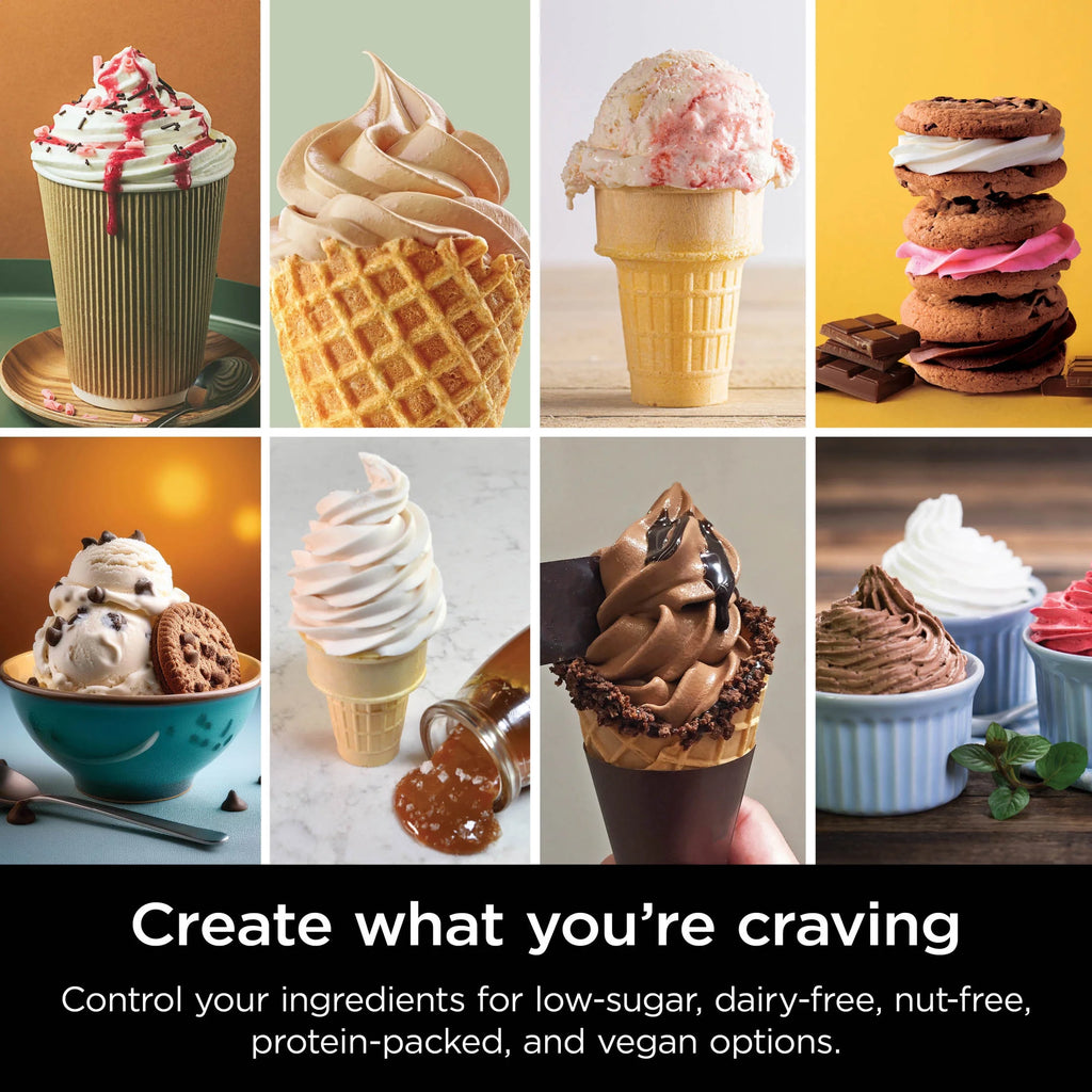 Ninja Swirl? by CREAMi? Soft Serve and Ice Cream Maker. 13 One-Touch Programs. NC701