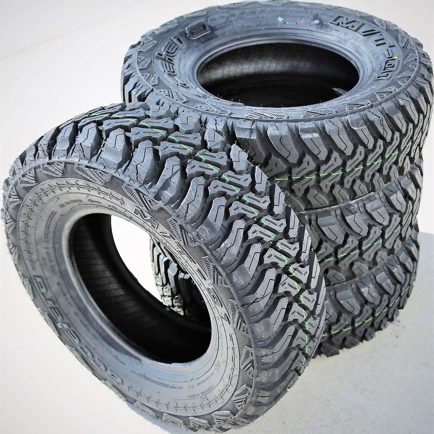 Set of 4 Accelera M/T-01 235/75R15 104/101Q C 6 Ply mud Light Truck Tires