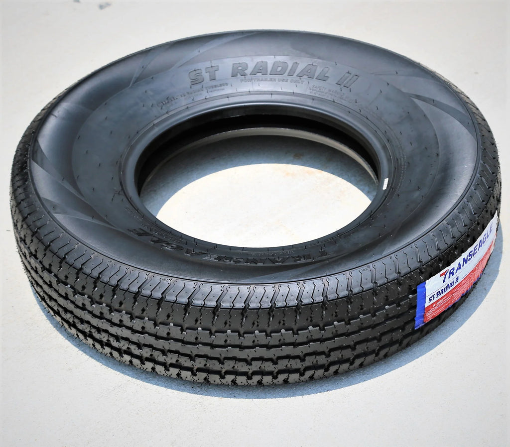 Set of 4 Transeagle ST Radial II Steel Belted ST225/75R15 225/75R15 117/112L E 10 Ply Trailer Tires