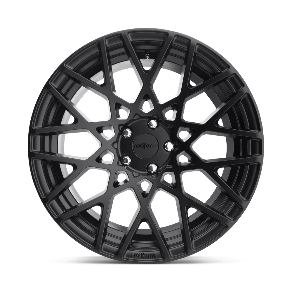 18x8.5 R112 Rotiform BLQ Matte Black Wheels 5x4.5 (38mm)