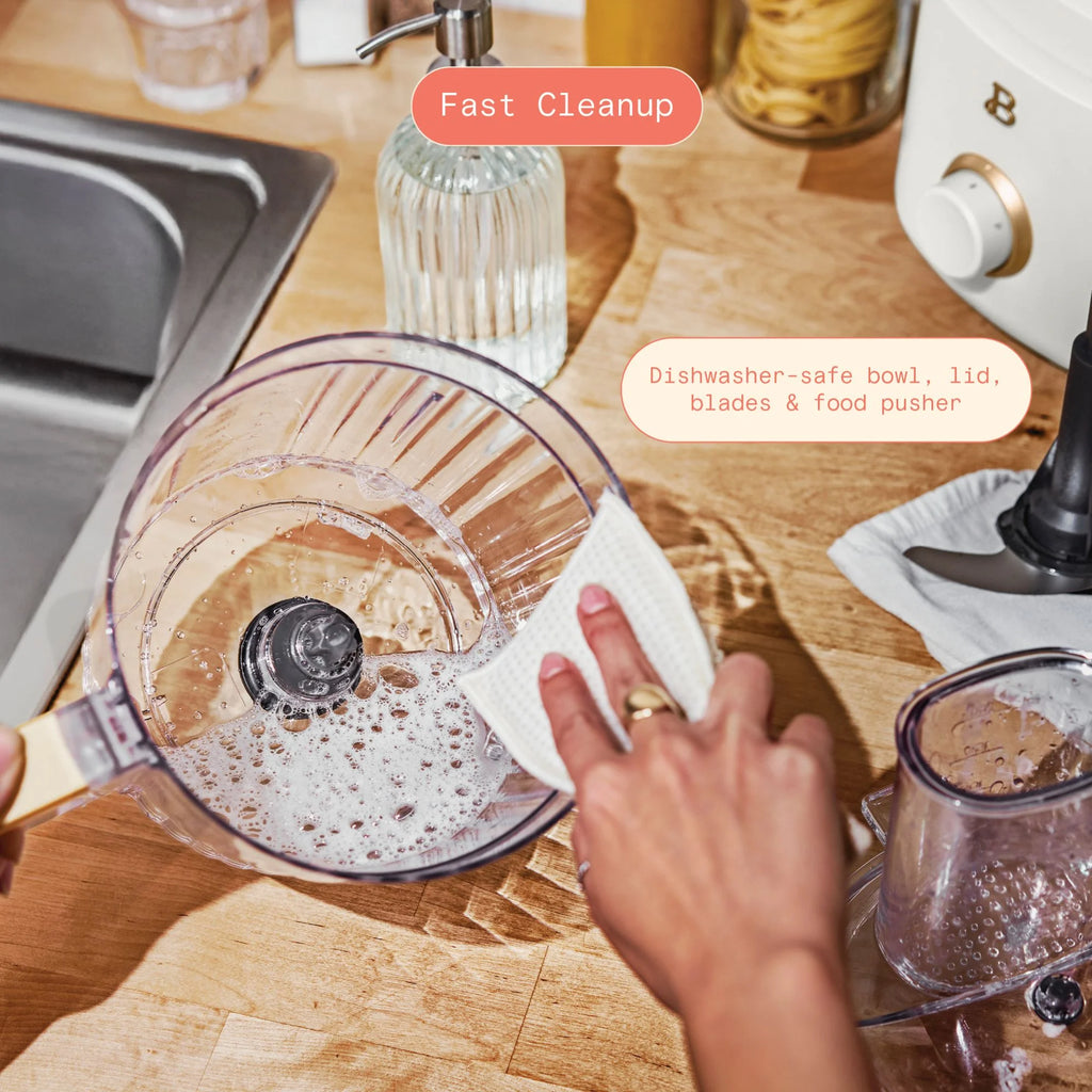 Beautiful 10-Cup Food Processor with Accessories. White Icing by Drew Barrymore