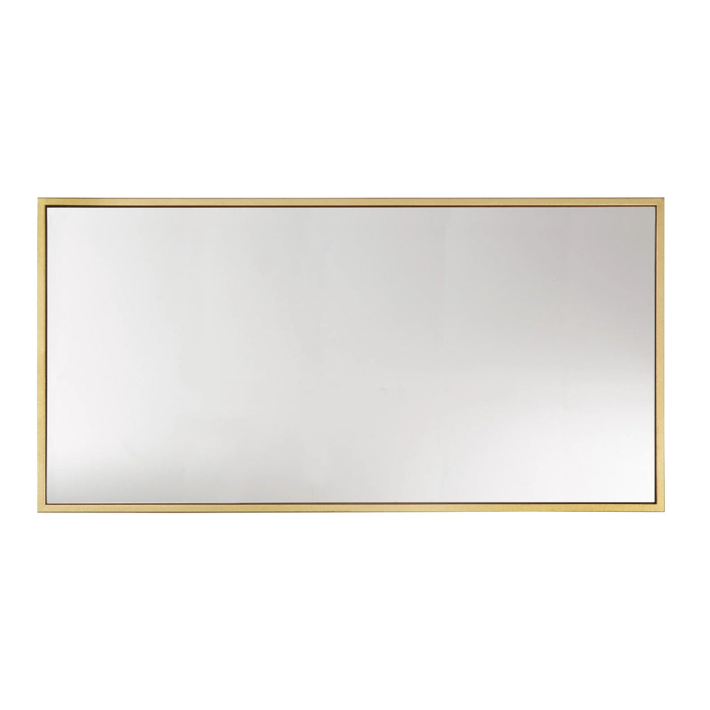 Weston Home Ditmas Glam Peony and Ginkgo Rectangular Coffee Table with Mirror Top. Gold